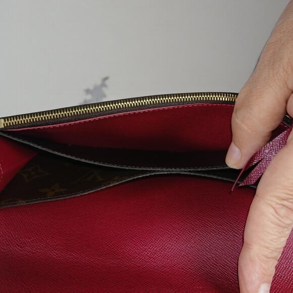 Louis Vuitton Emilie Monogram Canvas Fuchsia Leather Wallet - Picture 11 of 15
